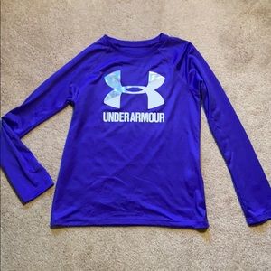 Under Armour girls long sleeve purple shirt YMD